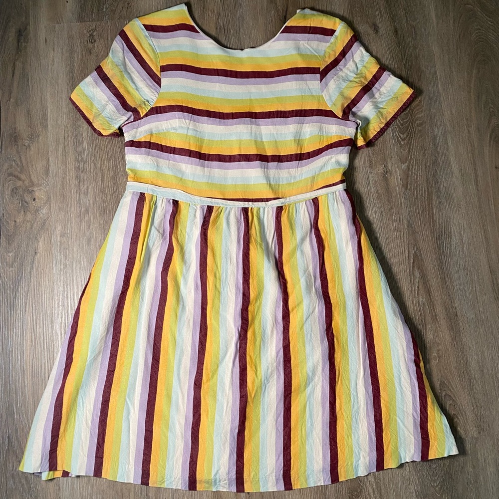 Madewell striped scoopback dress